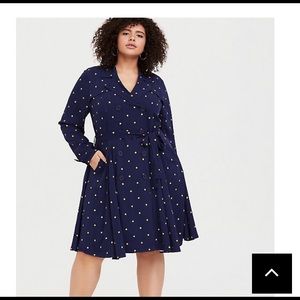 Torrid twill fit &flare trench coat